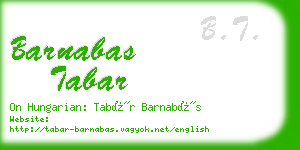 barnabas tabar business card